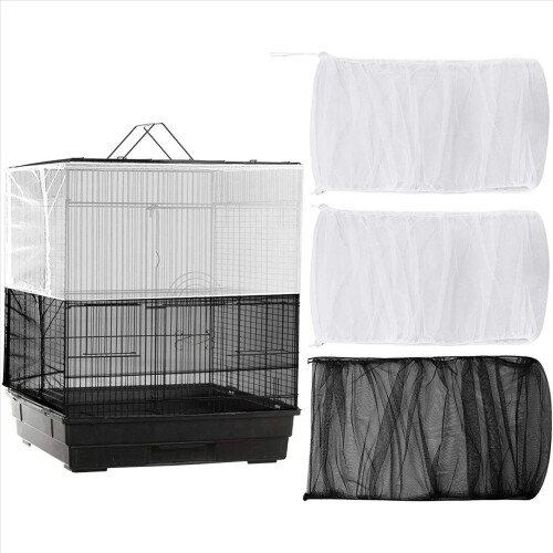 6Pcs Large Adjustable Bird Cage Cover Seed Catcher 2