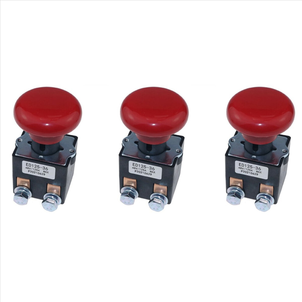 3X Ed125-36 48V 125A Emergency Disconnect Stop Swi 4851335395615