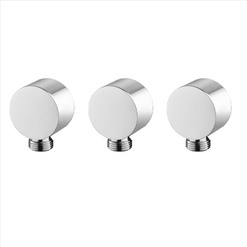 3X Wall Supply Elbow,Brass Round Mount Shower Hose 1