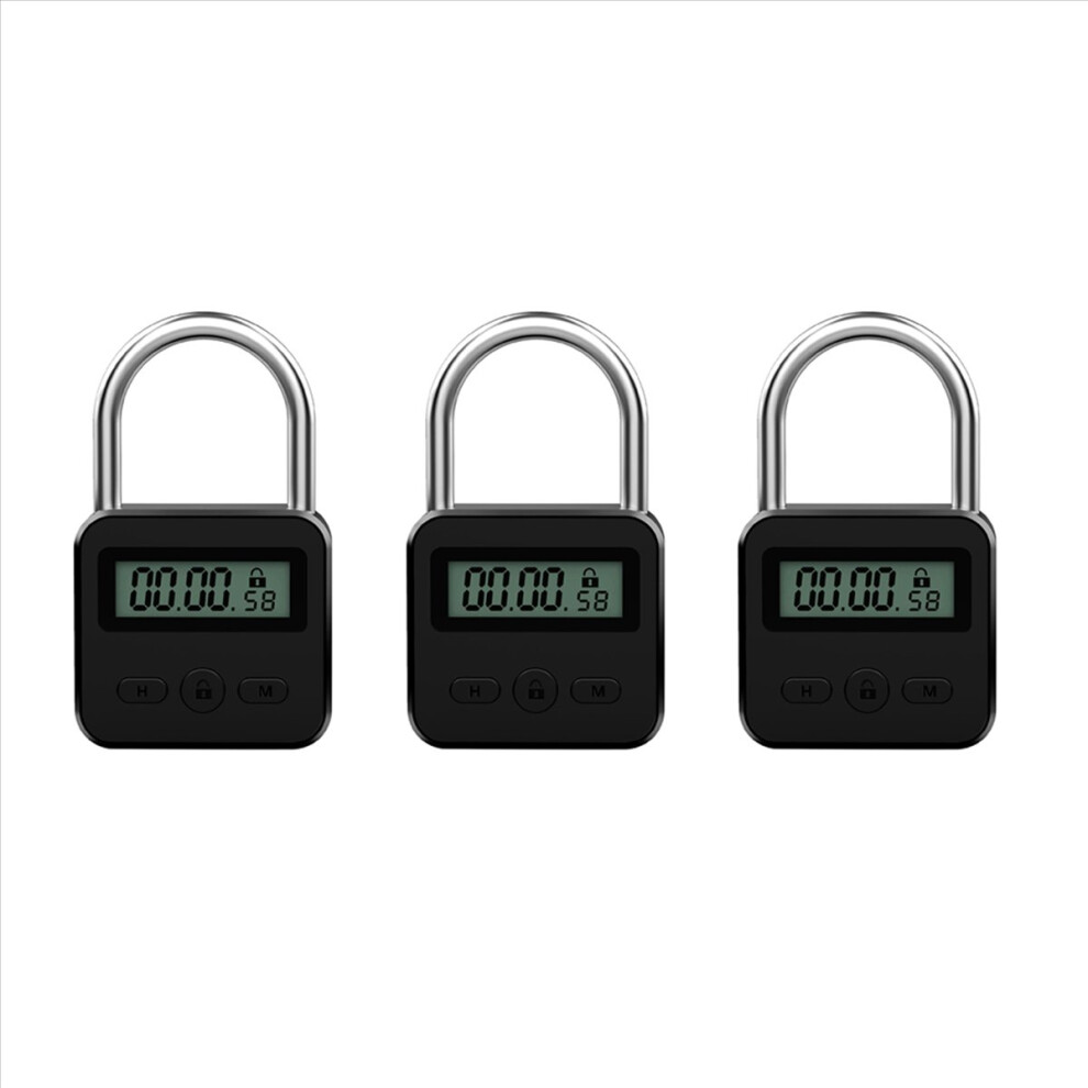 3X Metal Timer Lock Lcd Display Multi-Function Ele 4851335394120