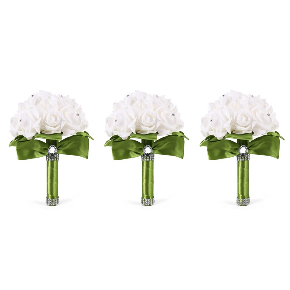 Semoic 3X Wedding Bouquet Bridal Bridesmaid Flower Artifi
