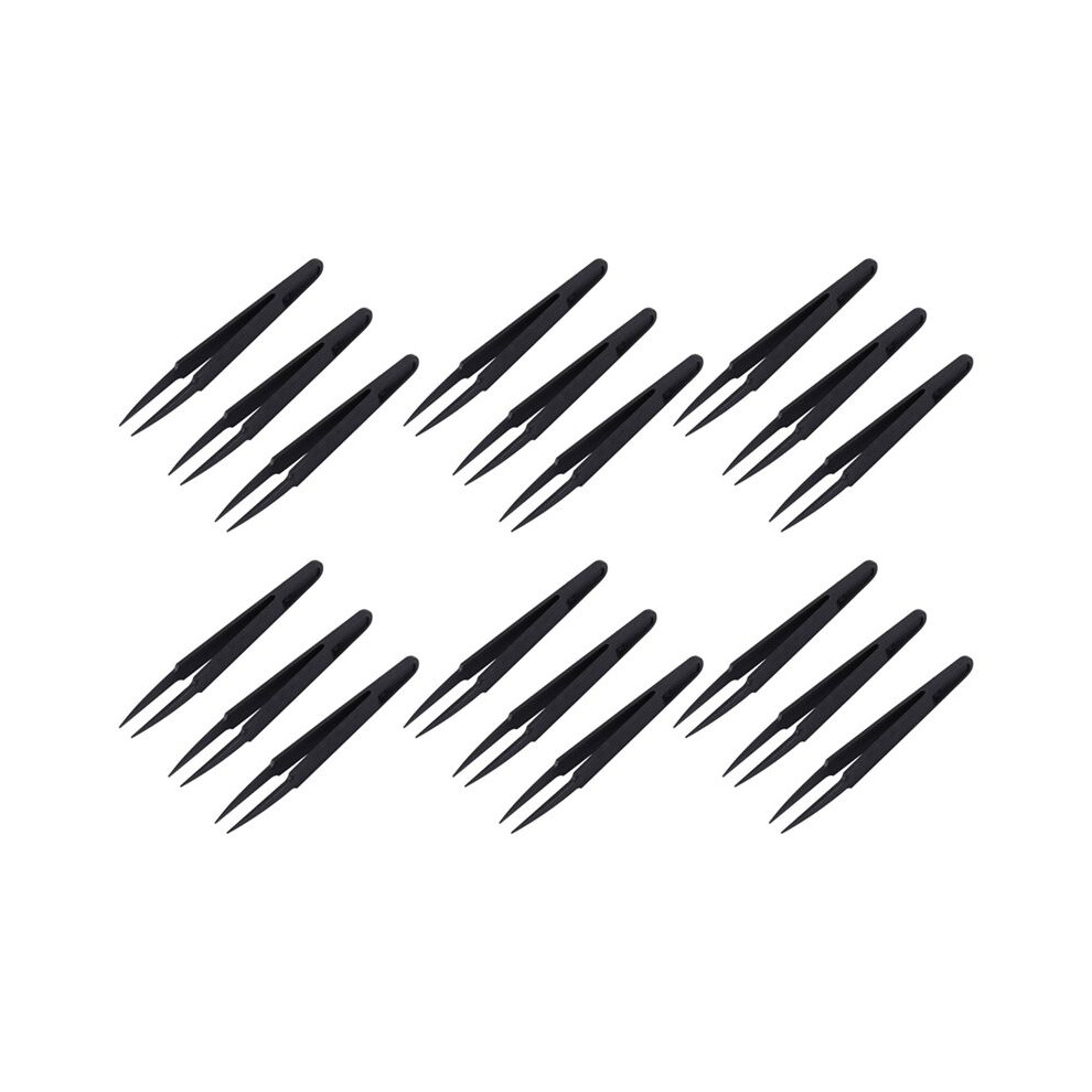 Semoic Black 18 Pcs Plastic Electronic Pointy Tip Anti-St