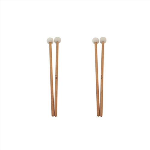 2 Pair Felt Mallets Drumsticks Drum Sticks with Wo 1