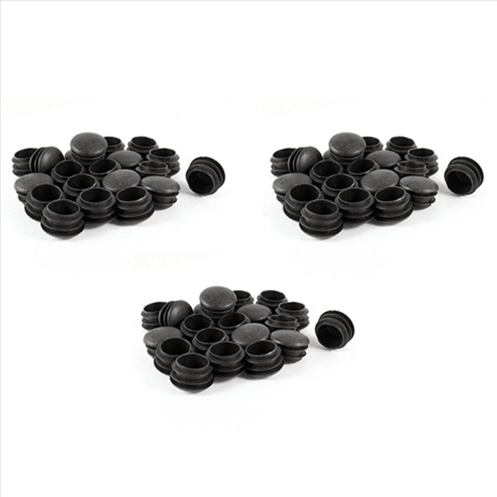 60 Pcs Black Plastic 25Mm Dia Blanking End Caps Ro 4851335392249