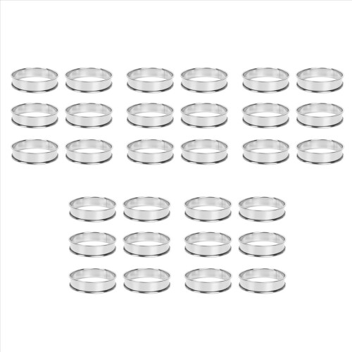 30PCS Cooking Round Cake Ring Mold, Stainless Stee