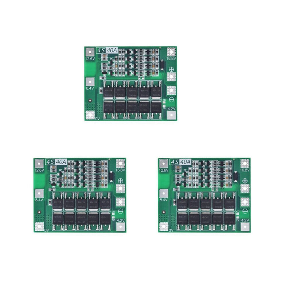 3X 4S 40A 18650 Li-Ion Lithium Battery Charger Pcb 4851335357156