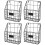 4X Wire Mail Basket - Wall Mounted Hanging Folder/ 1