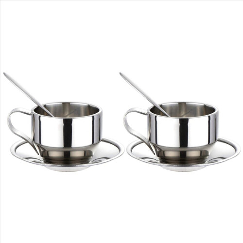 Insulated Coffee Cup Set - Stainless Steel Double 2