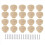 60Pcs Round Unfinished Wood Drawer Knobs 35mm Dia 3