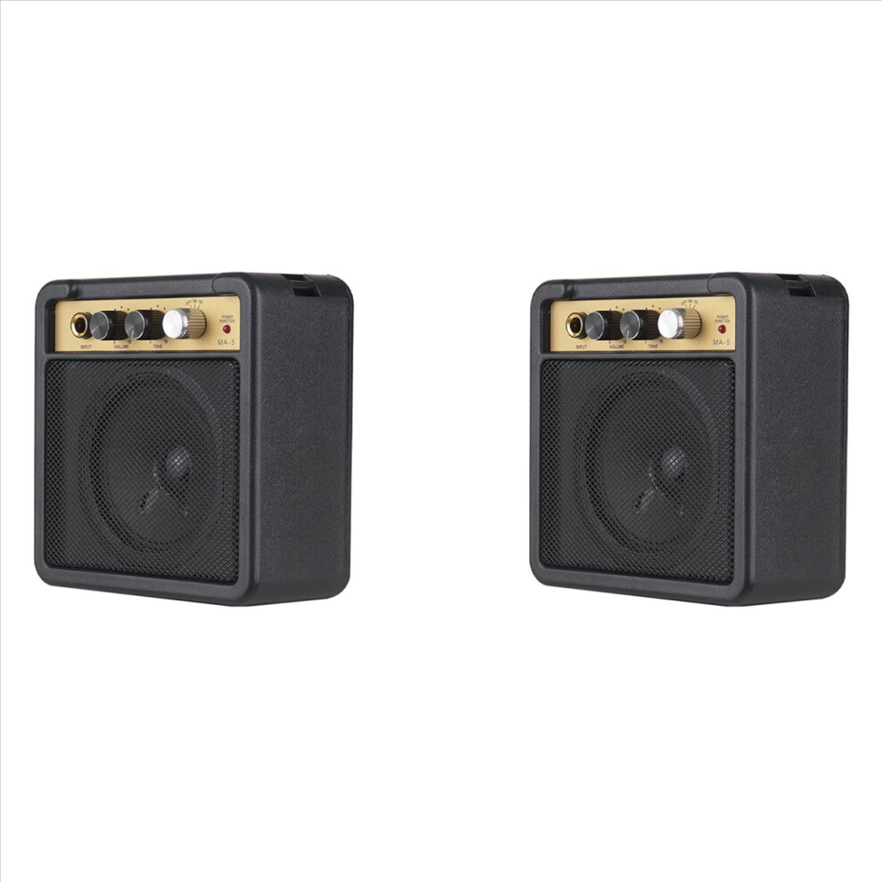 2X Mini Guitar Amplifier Amp Speaker 5W With 6.35M 4851335302095