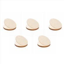 50PCS Natural Wood Pieces Round Unfinished Wooden