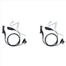 2X Earpiece Acoustic Tube Radio Ear Piece Two Way