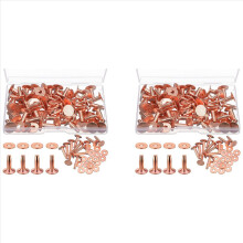 100 Sets Copper Rivets and Burrs, for Leather Belt