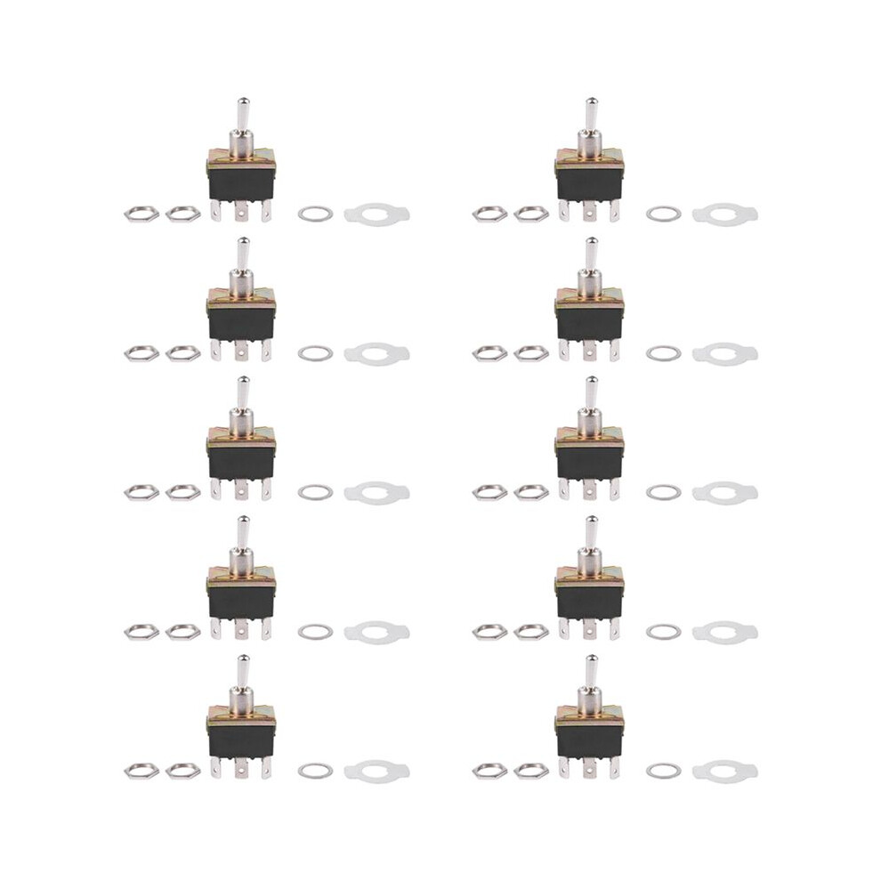 10X Ac 250V/10A 125V/15A Dpdt 3 Position On/Off/On 4851335351611