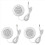 3X Mini White 3 5mm Pillow Speaker for CD Radio MP 1