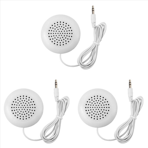 3X Mini White 3 5mm Pillow Speaker for CD Radio MP