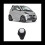 2X Gear Knob Automatic Silver for Smart Fortwo 450 8