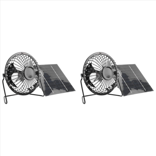 2X 5W 5V Solar Panel Powered Fan, Mini Portable Ve 1
