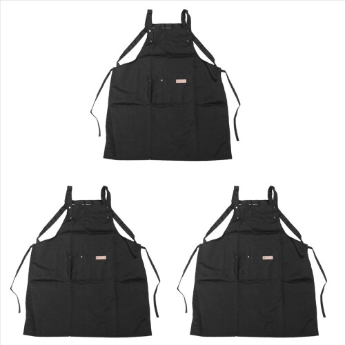 3X B Black Professional Stylist Apron Waterproof H