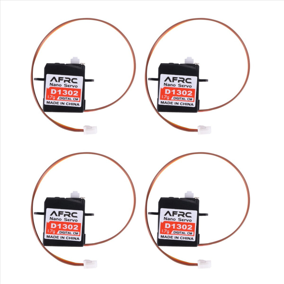4X D1302 Mini 1.7G Large Torque Digital Servo Jst Black 4851335386699