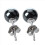 2X + 925 Sterling Silver Earrings Ear Studs 0.23 i 3