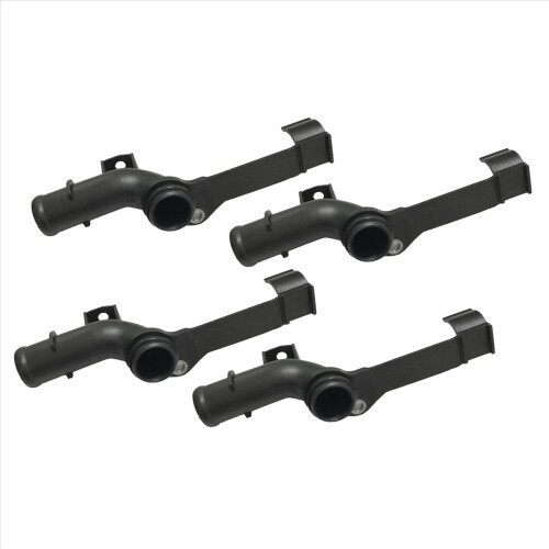 4X Black Plastic Engine Water Pipe to Cylinder Hea 1