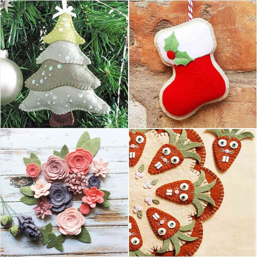 80Pcs Felt Fabric Squares DIY Craftwork Crafts Ass 2