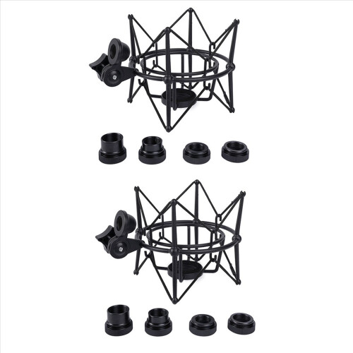2X Microphone Shock Mount Adjustable Recording Mic 1