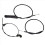 9PCS Engine Bowden Cable Hood Release Wire for E39 5