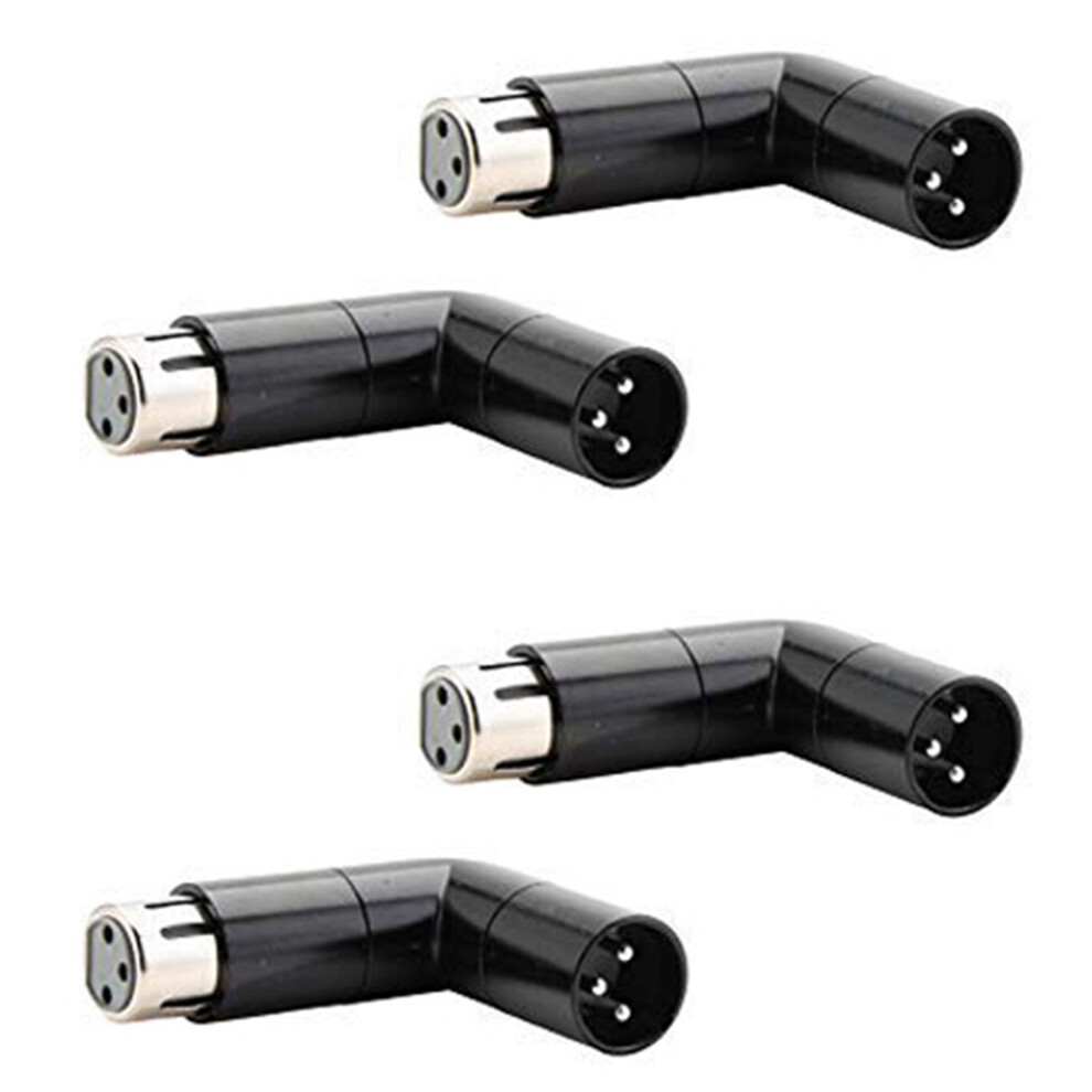 4Pcs Rotatable Xlr Angle Adapter Dual Male And Fem 4852142898504