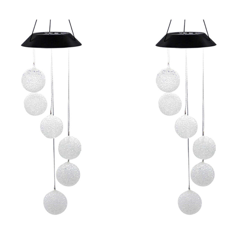 Semoic 2X Outdoor Solar-Powered Hanging Wind Chime, Windc