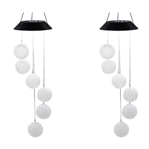 2X Outdoor Solar-Powered Hanging Wind Chime, Windc 1