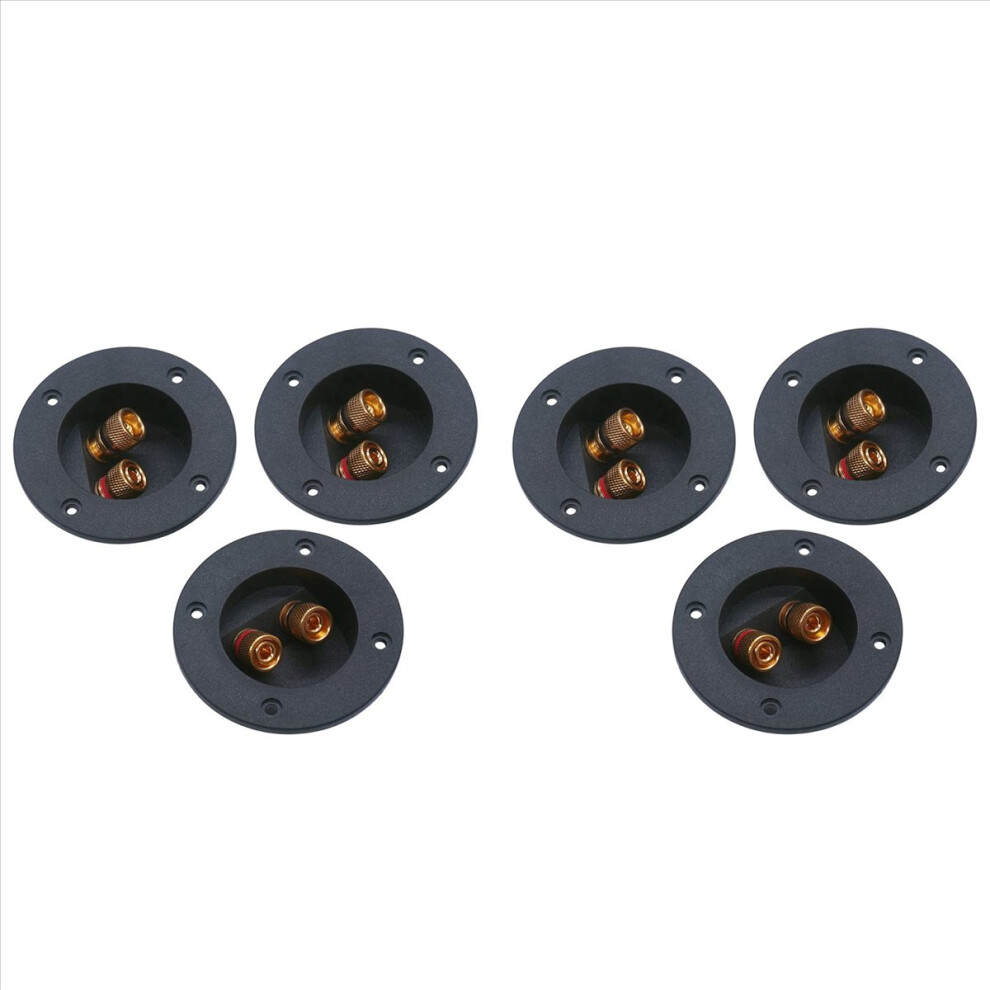 6 Pcs Diy Home Car Stereo 2-Way Speaker Box Termin Gold 4851335393239