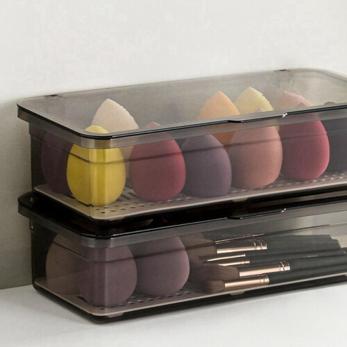 4x Flatware Tray with Lid,Utensil Storage Lid Plas 2