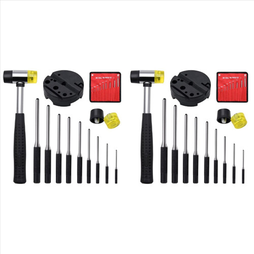 2 set Roll Pin Punch Set with Storage Pouch,Smithi