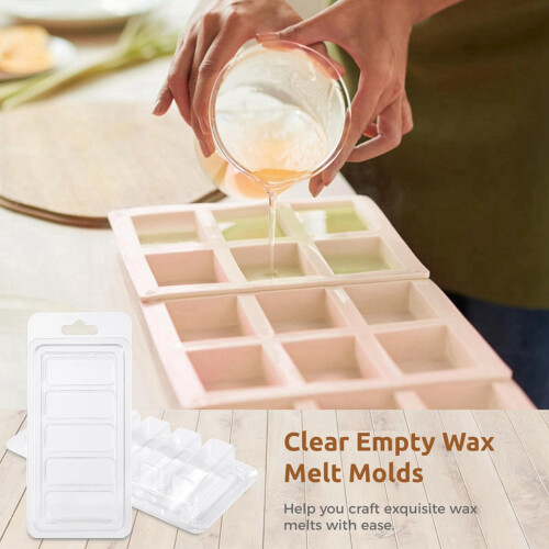 100 Pcs Wax Melt Containers, 5-Cavity Clamshell Mo 2