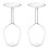 2X Long Stem Upside Down Wine Glass Funky Stemmed 1