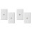 4-Pack 1-Port Ethernet Wall Plate, Jack Plate with 1