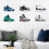 Floating Shoe Display Stand - 18 Shelf for Wall Sn 1