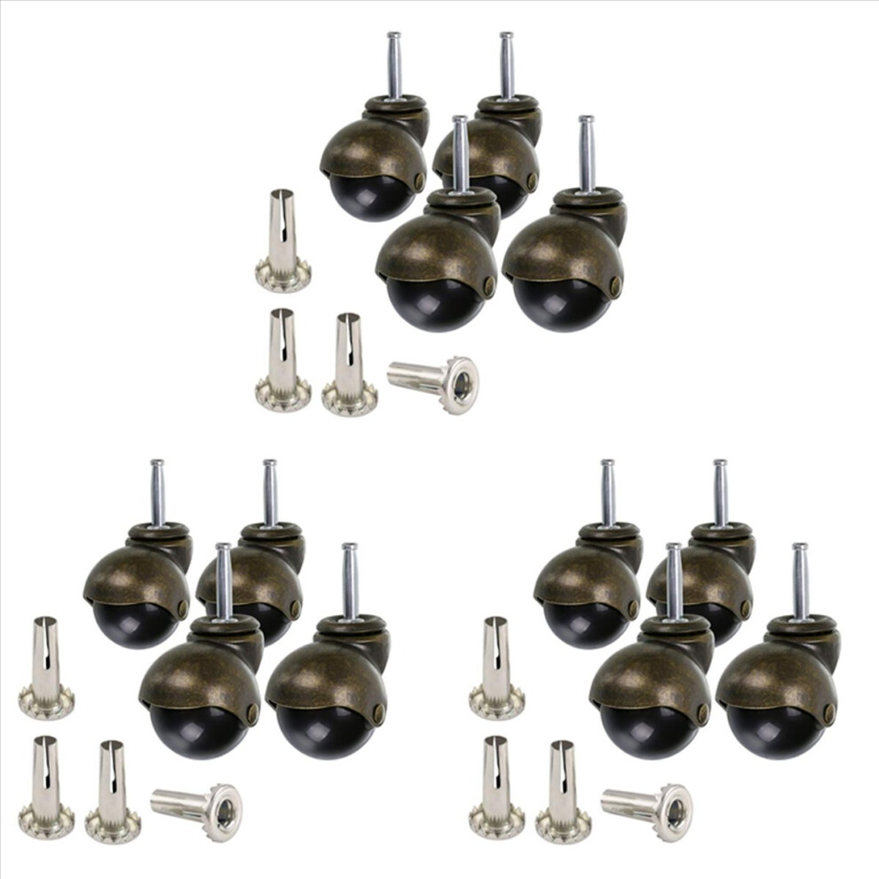 12 Pack 2 Inch Ball Caster Stem Wheel With Sockets 4851335387559