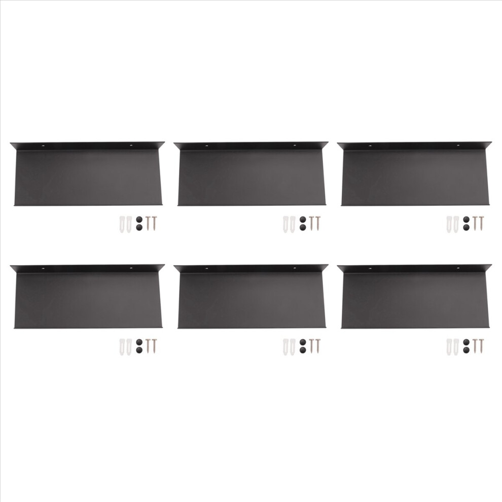 6X Wall Shelves, Black Floating Shelves,Bathroom R 4851335395868