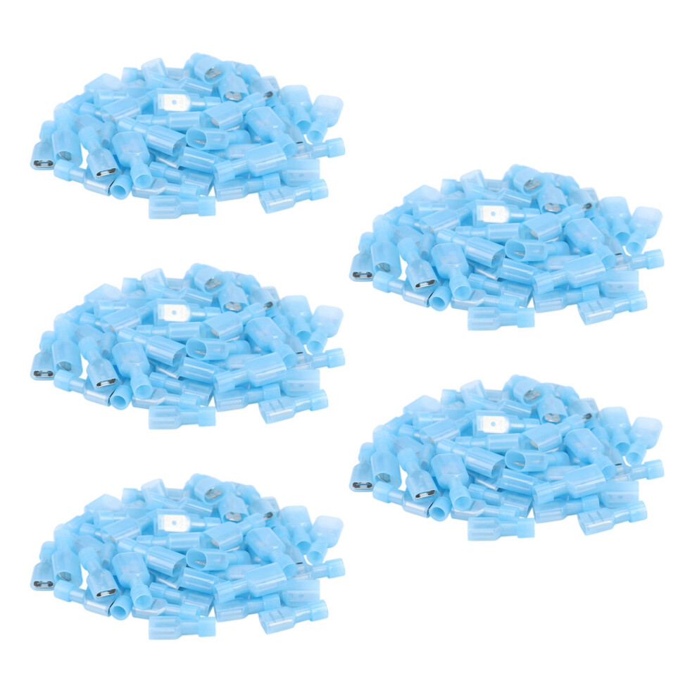 250Pcs Female & Male Fully Insulated Wire Terminals Connector Nylon Spade Connectors Blue 4854179414887