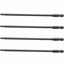 4x magnetický bezpečnostný skrutkovač Torx s upínacou stopkou 1/4 palca T20, dlhý 150 mm