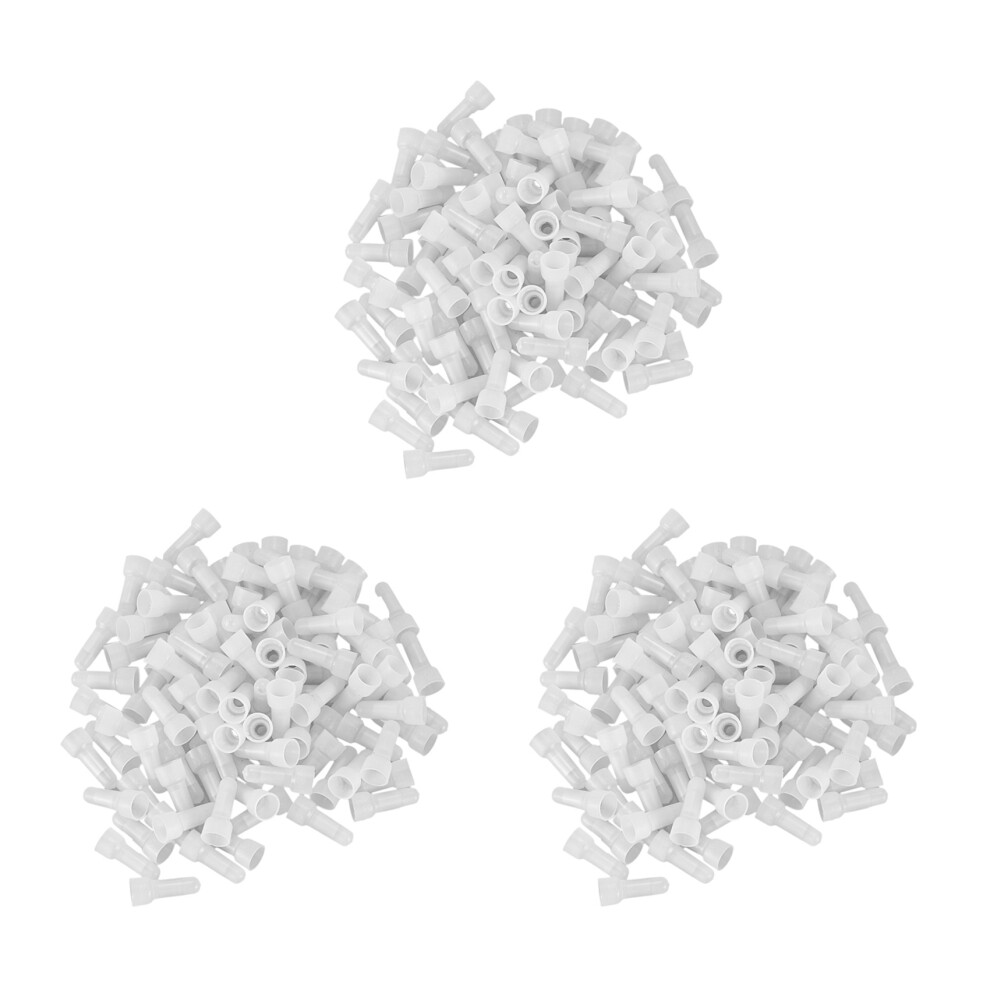 300Pcs 22-16 Ga Awg Closed End Crimp Caps Splice Gauge Wire Connectors Terminals (White) 4854179401825