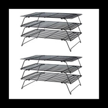 2X 3 Layers Stackable Cooling Rack Metal Cake Cook