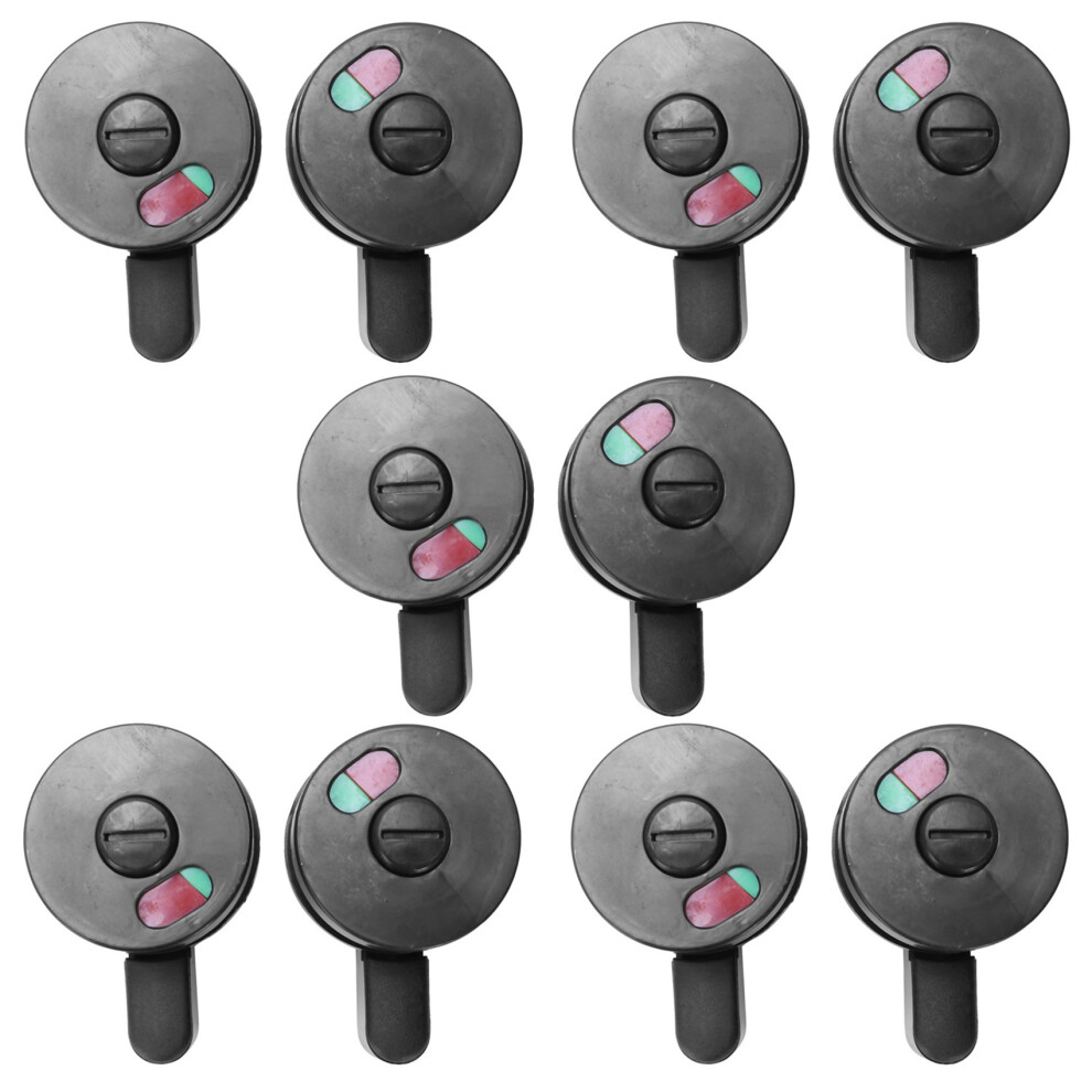10Pcs Public Toilet Door Locking Rotating Red Green Indicator Knob Lock 4854179415099