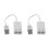 3pcs 3.5mm Microphone Earphone Socket USB 2.0 Sound Card Speaker Audio Adapter White 1
