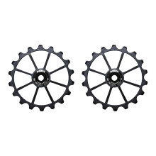 MEIJUN 2X 18T kladka prehadzovačky s keramickým ložiskom, vodiaca kladka pre cestný bicykel, napínacia kladka 4 mm, 5 mm, 6 mm (čierna)