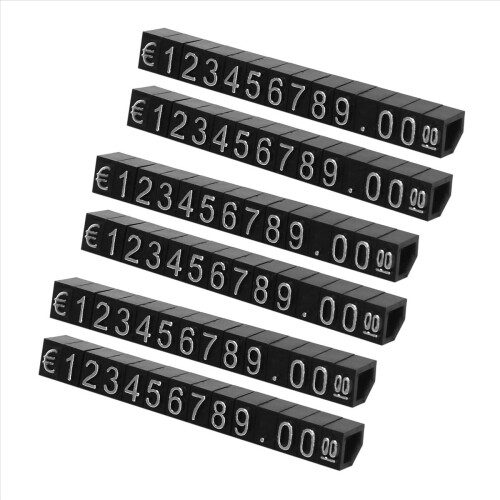 90Sets Plastic Cubes Price Display Tags Adjustable Number Stand Frame Label Shop 2