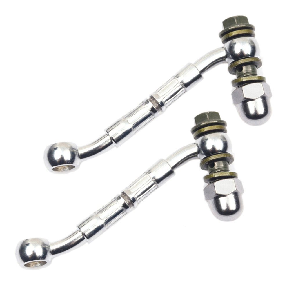 2X Motorcycle Hydraulic Brake Oil Hose Connector Modification Extension Tubing For 4854179428891